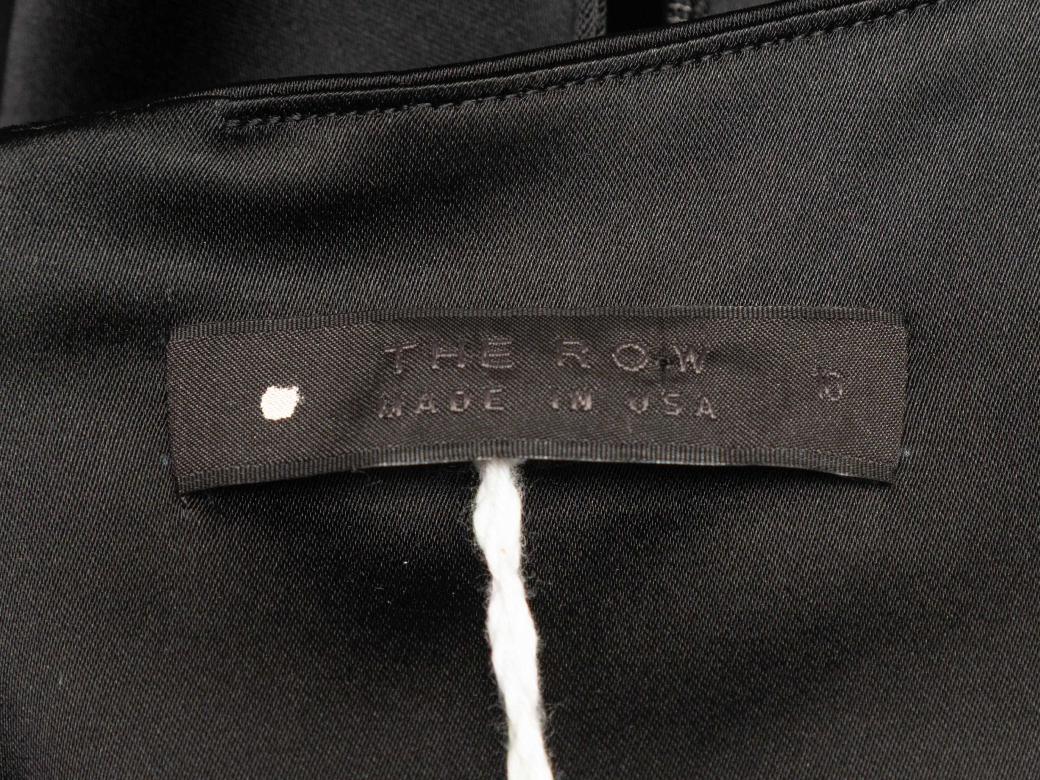 Robe en satin sans manches noire The Row Taille 10 Pour femmes en vente