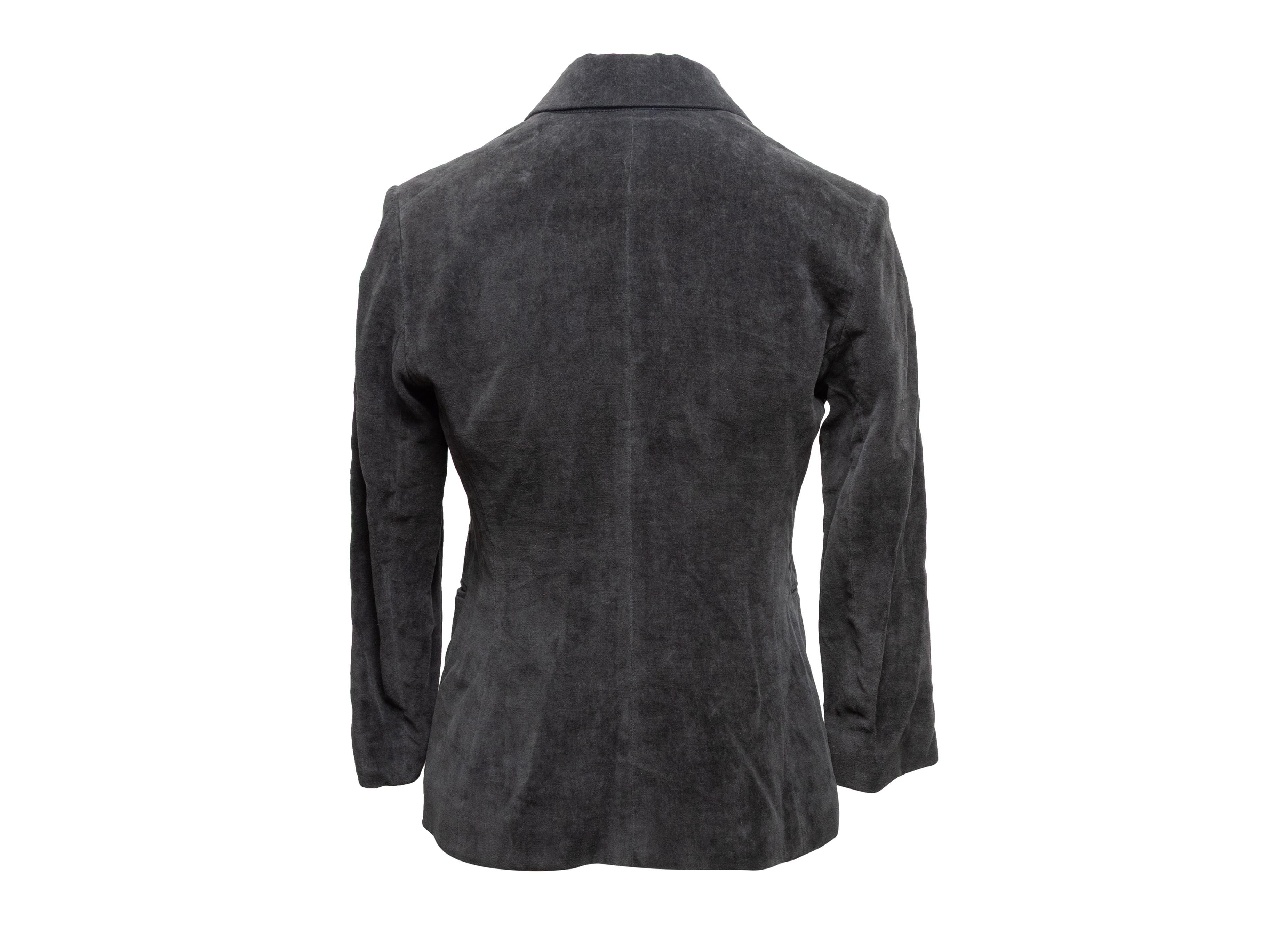 Nero Blazer in velluto nero The Row Taglia 4