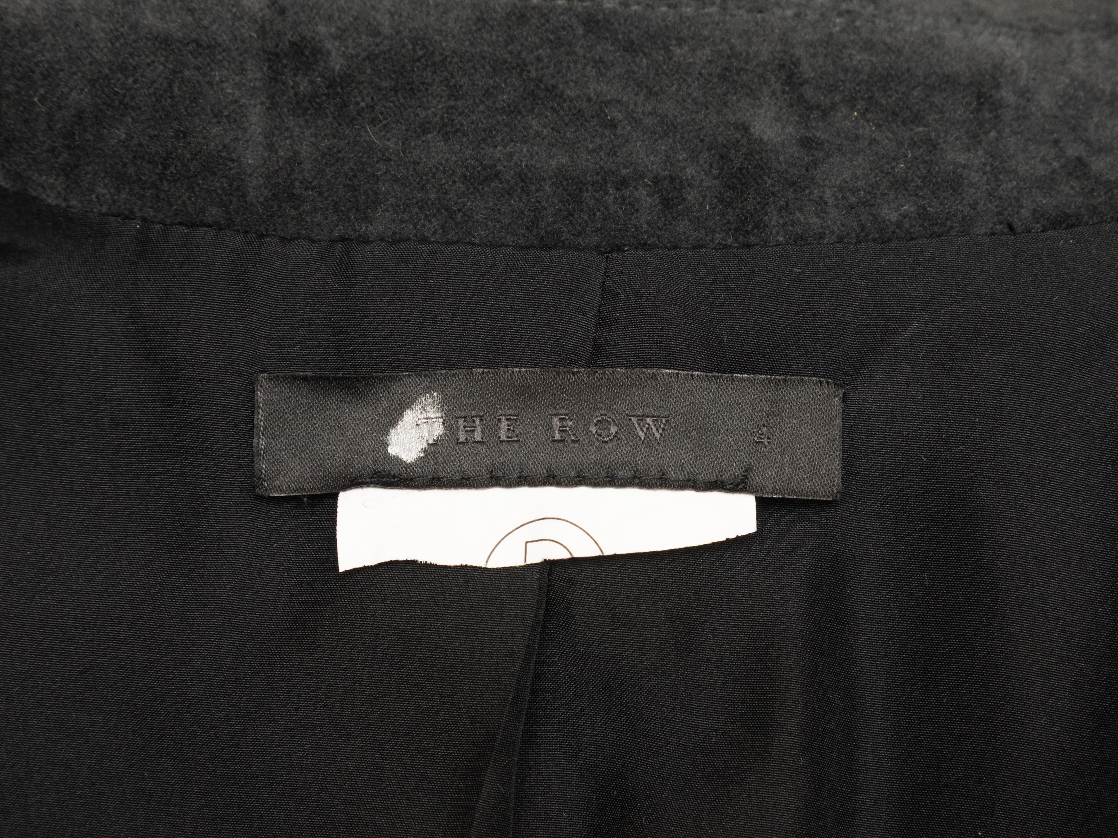 Blazer in velluto nero The Row Taglia 4 In condizioni buone a New York, NY