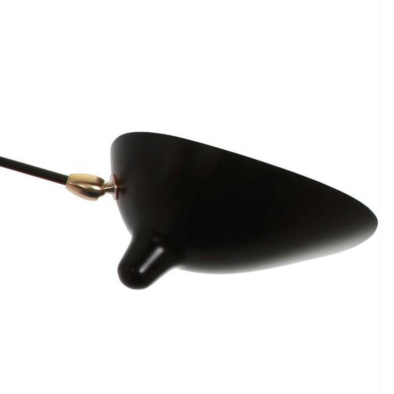 Black Thee-Arm Roating Ceiling Lamp by Serge Mouille For ...