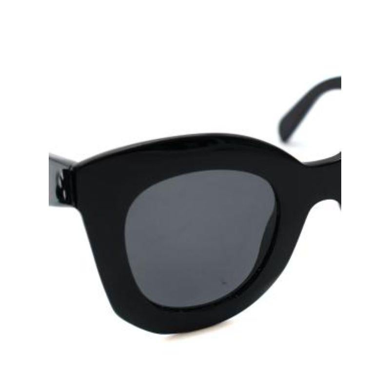 Women's Black Thick Frame Sunglasses