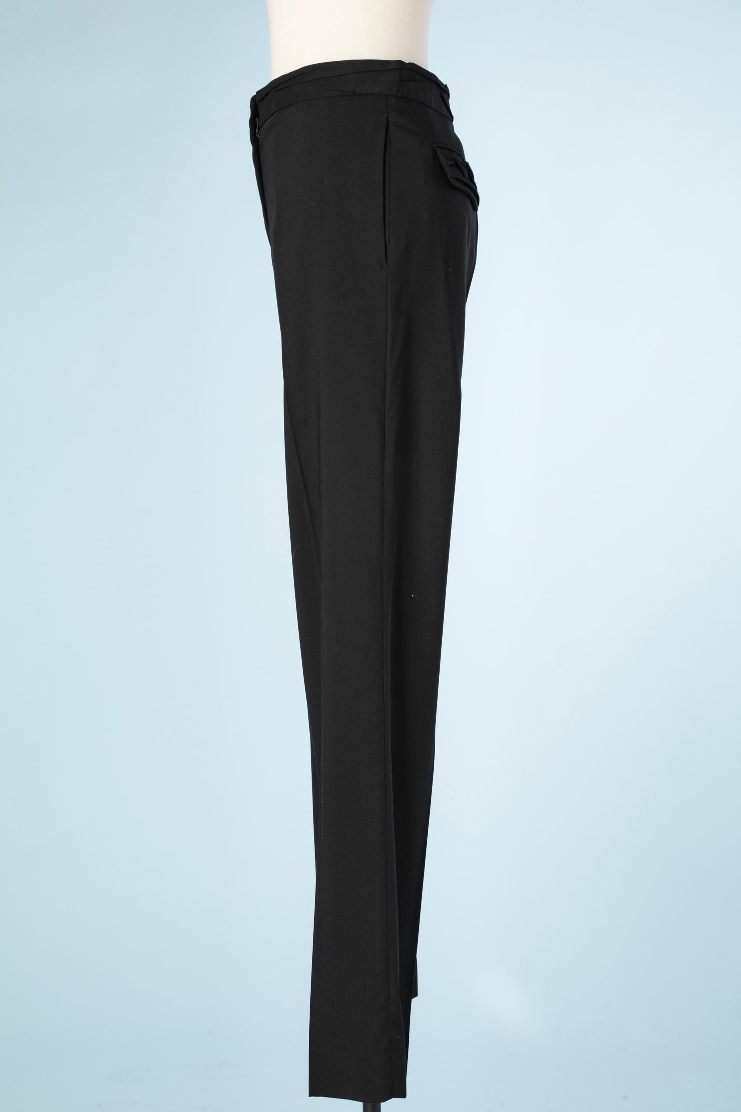 Women's Black thin wool trouser Martin Margiela