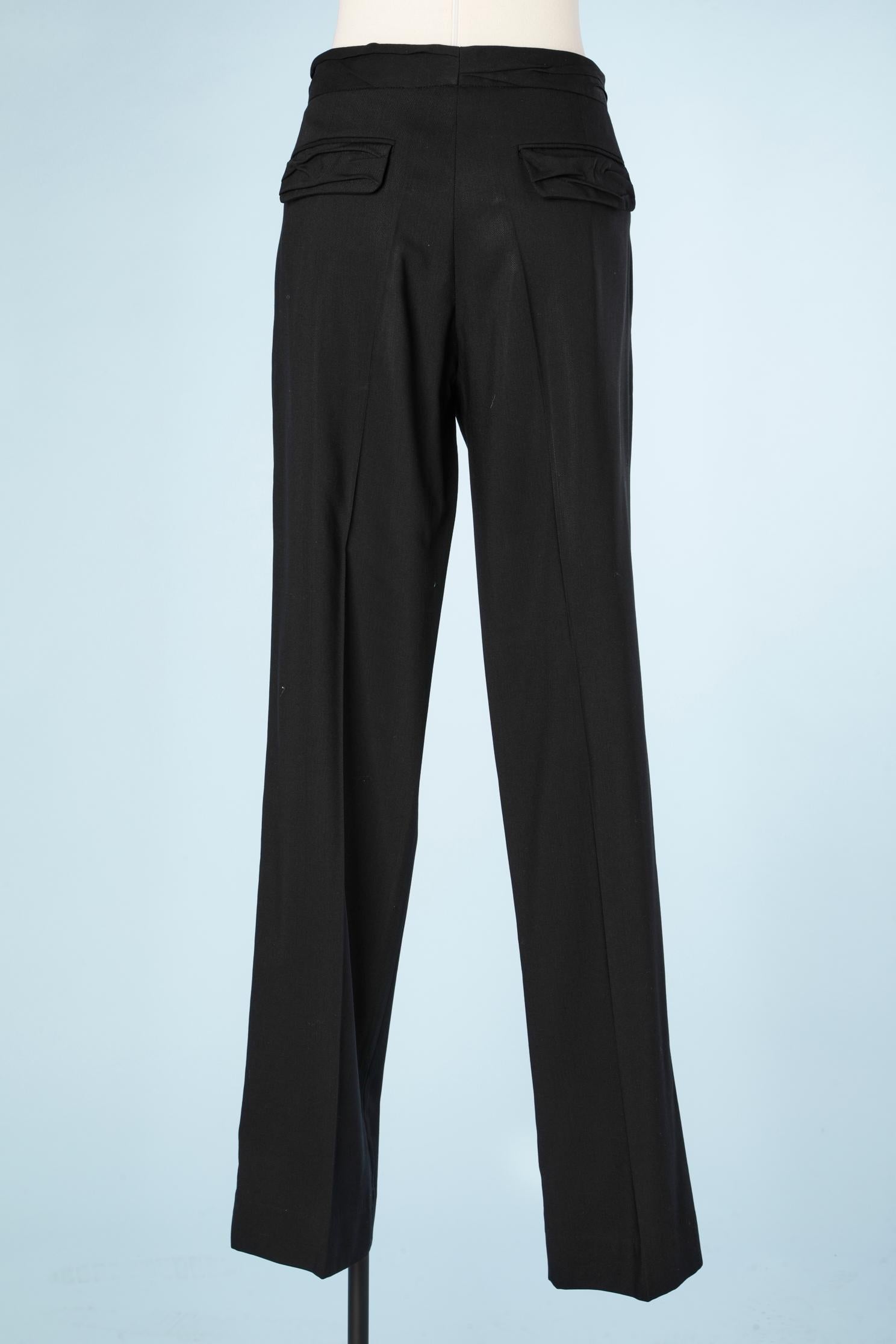 Black thin wool trouser Martin Margiela  For Sale 2