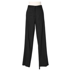 Pantaloni neri in lana sottile Martin Margiela