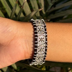 Black Thread Prong Cubic Zirconia Macrame Retro Bracelet Gift for Girlfriend