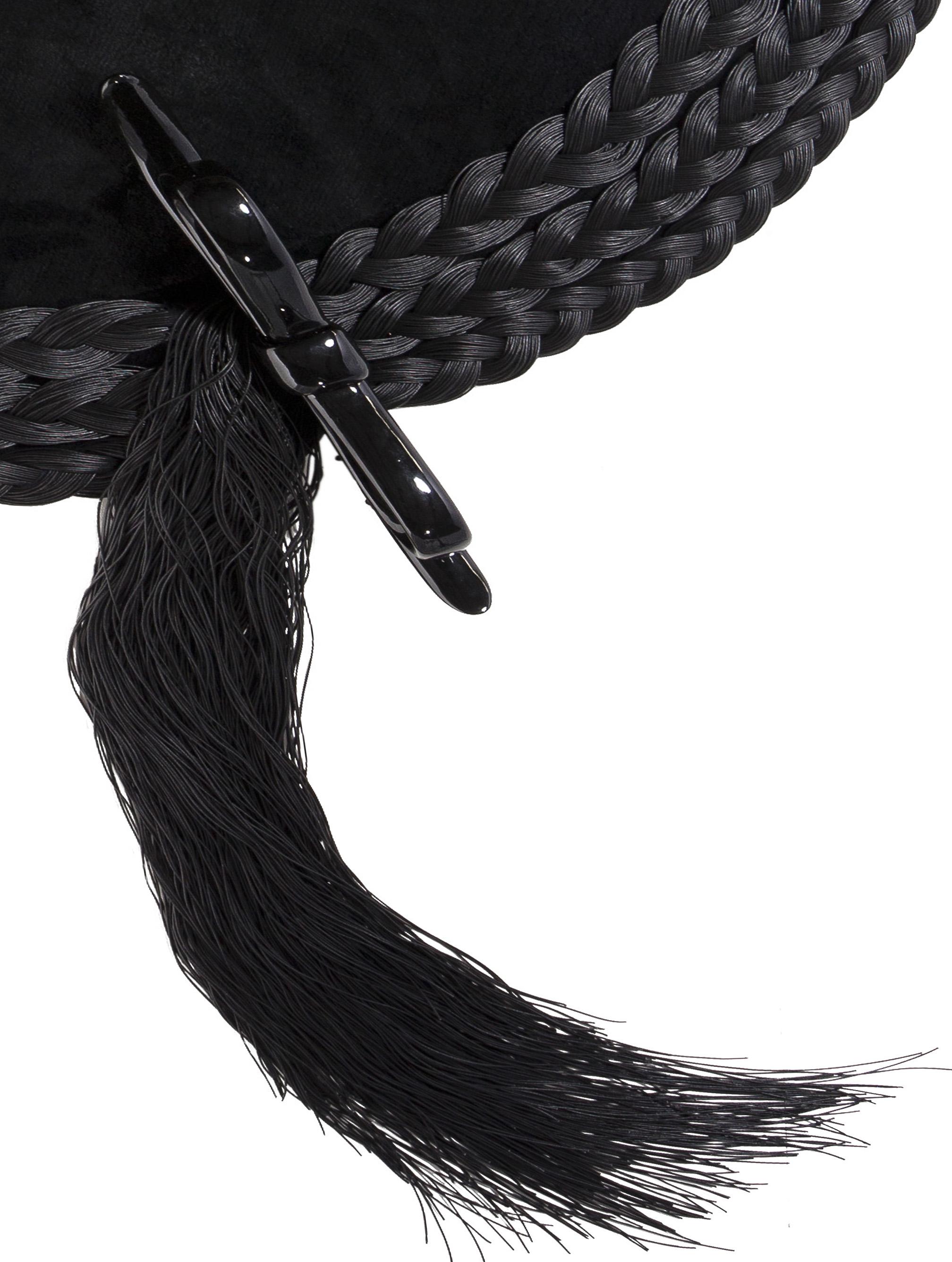 Black Tie Teppich:: Handgeknüpft aus Seide:: Leder und Keramik:: 100 Kpi:: Nika Zupanc (Nepalesisch) im Angebot