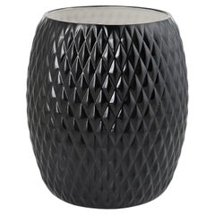 Black Tie Porcelain Waste Basket