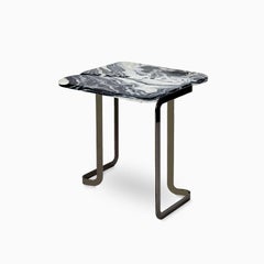 Black Tigris Side Table Black by Marble Balloon