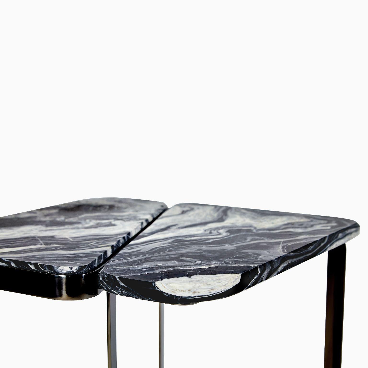 Black Tigris Side Table Black by Marble Balloon In New Condition For Sale In Geneve, CH