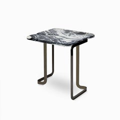 Black Tigris Side Table by Marble Balloon