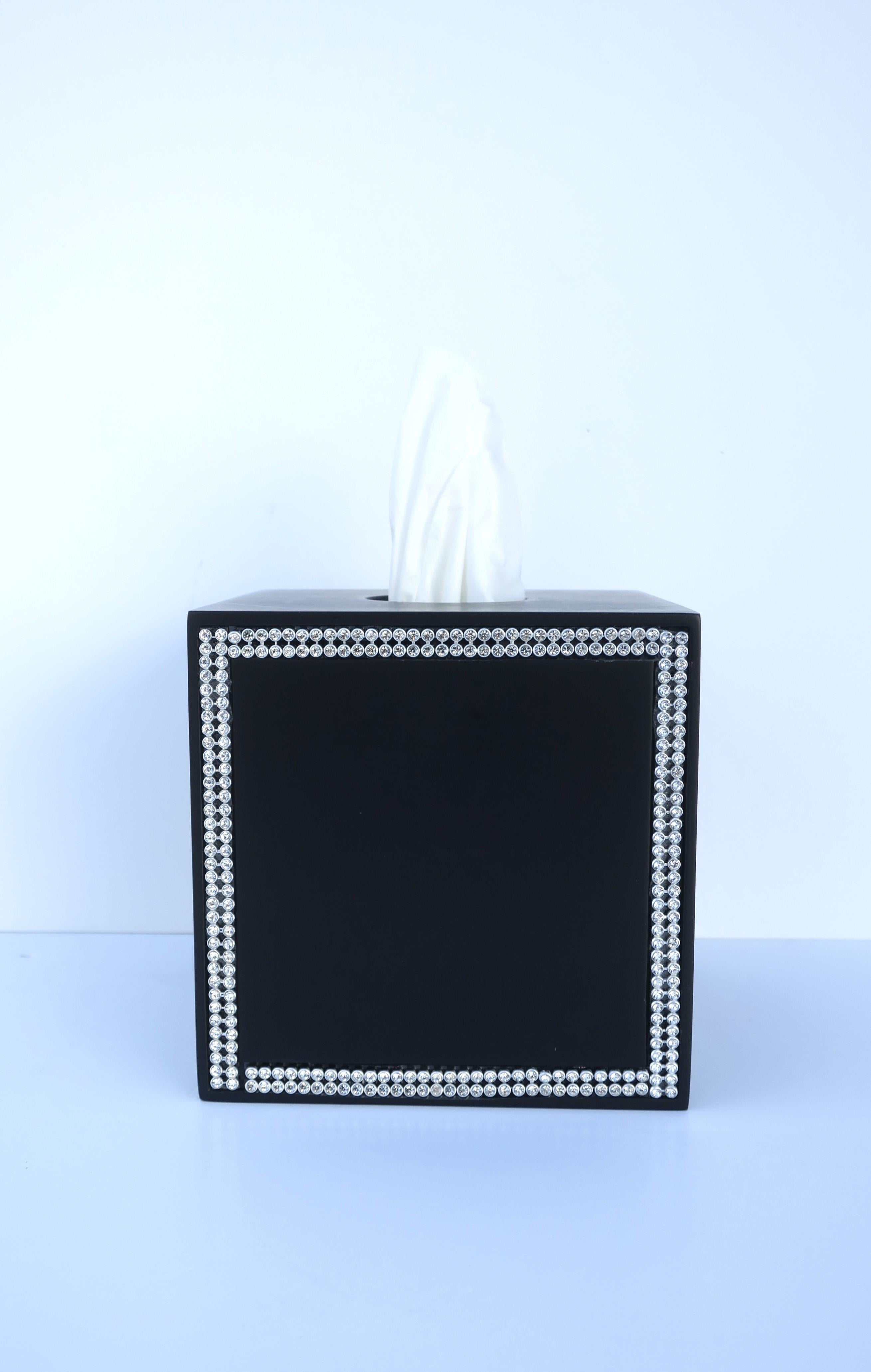 Powder-Coated Black Tissue Box Cover  For Sale