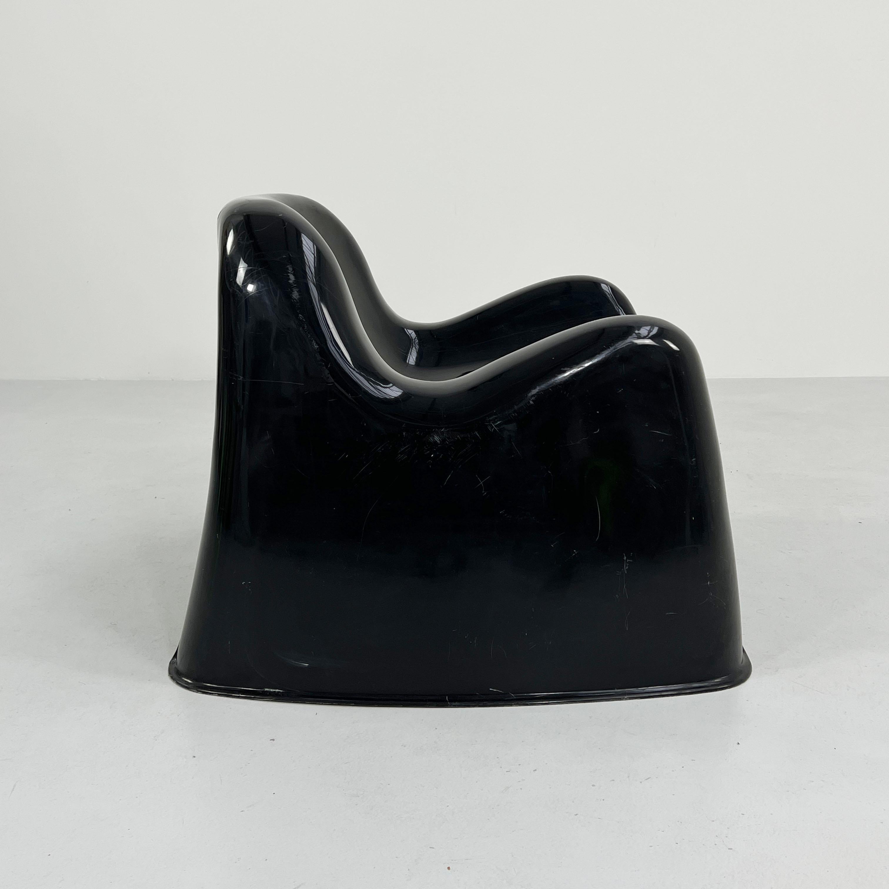 Italian Black Toga Chair by Sergio Mazza for Artemide, 1960s