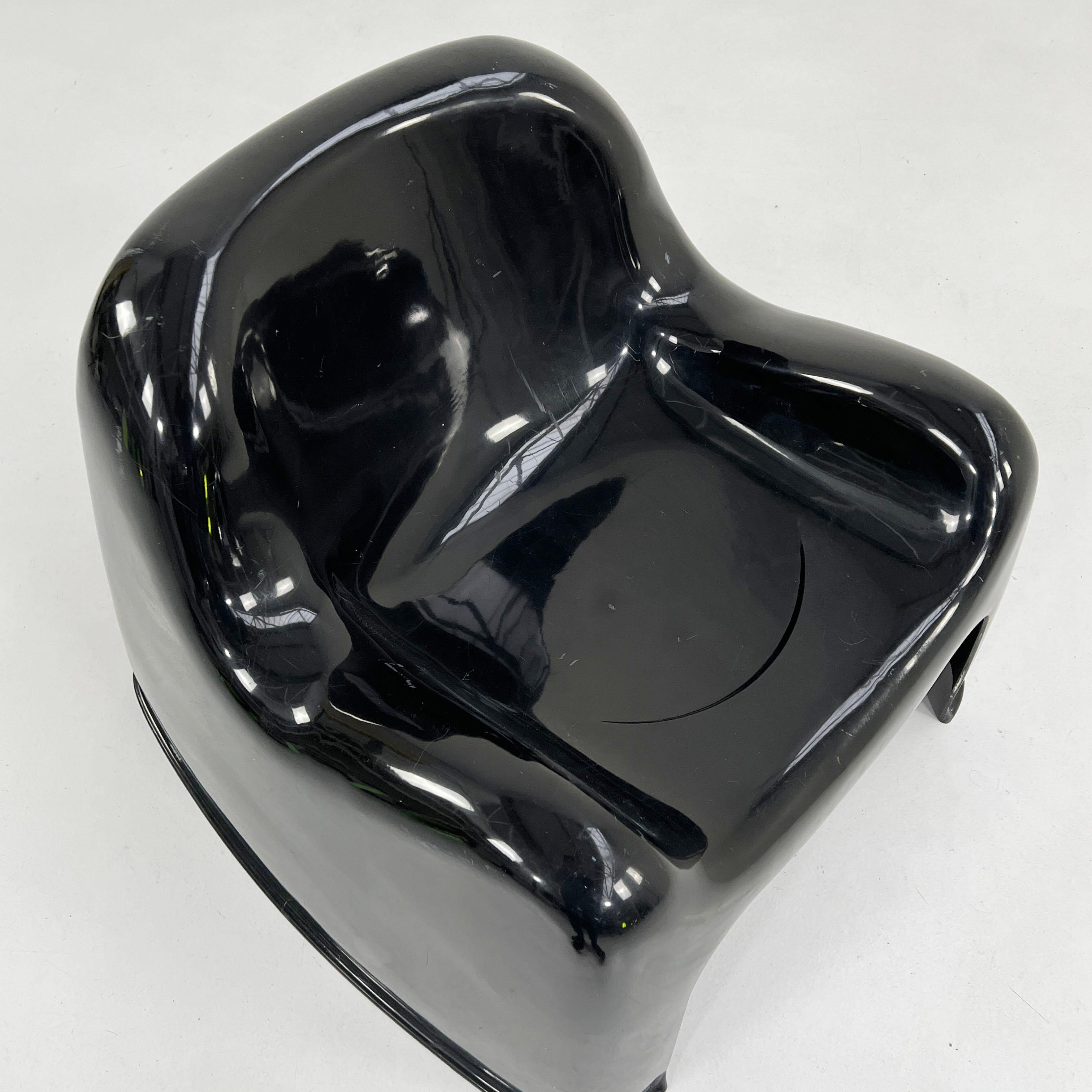 Mid-20th Century Black Toga Chair by Sergio Mazza for Artemide, 1960s
