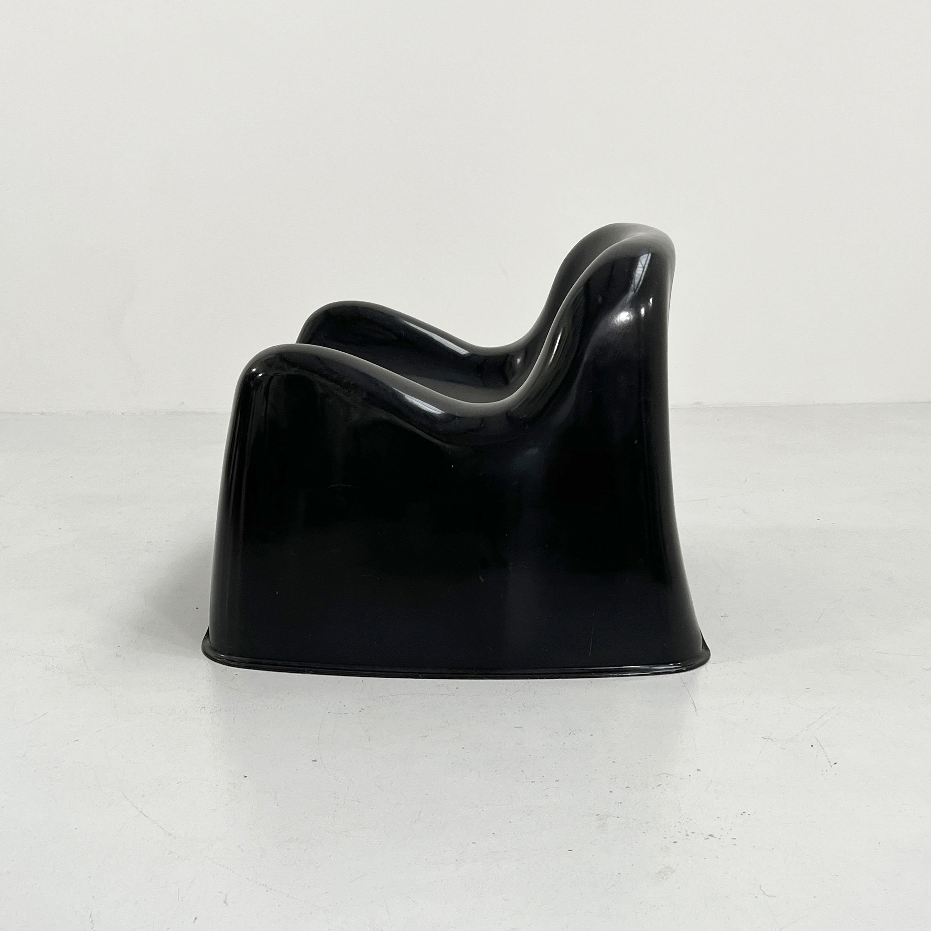 Black Toga Chair by Sergio Mazza for Artemide, 1960s In Good Condition In Ixelles, Bruxelles