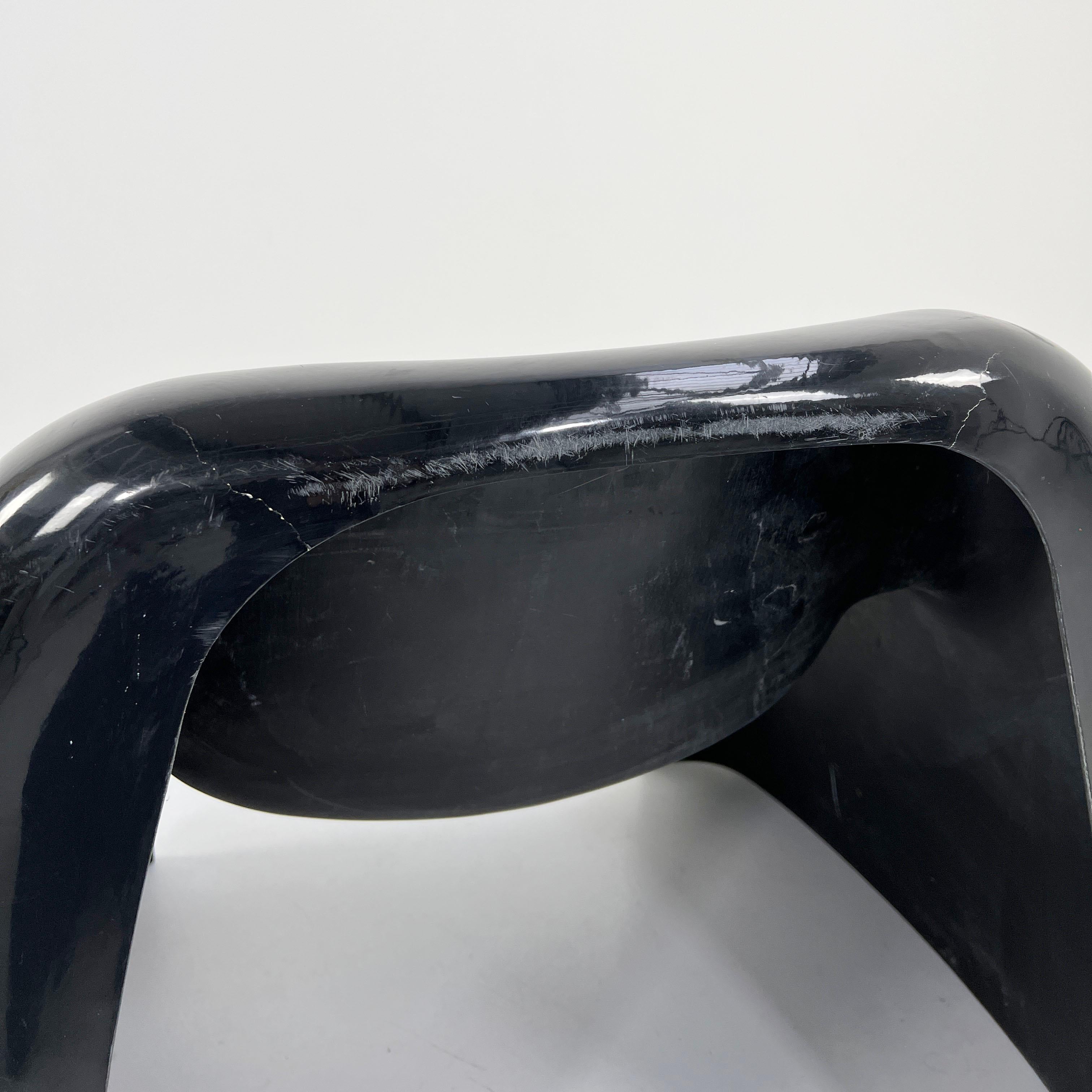 Fiberglass Black Toga Chair by Sergio Mazza for Artemide, 1960s