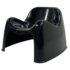 Black Toga Chair by Sergio Mazza for Artemide, 1960s
