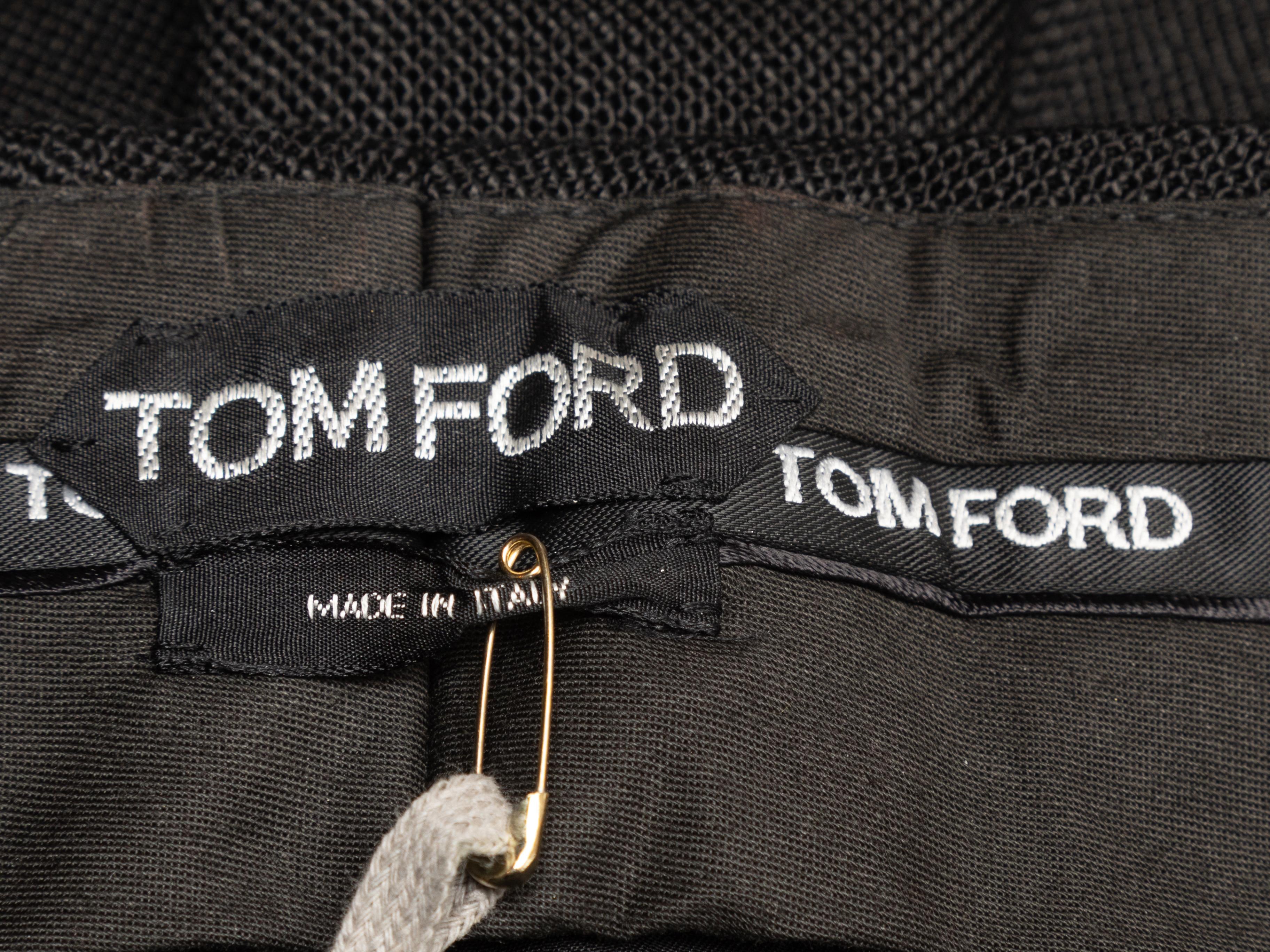 Pantalon droit en lin Tom Ford, noir Pour femmes en vente