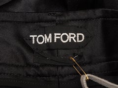 Black Tom Ford Silk Pleated Trousers Size IT 46