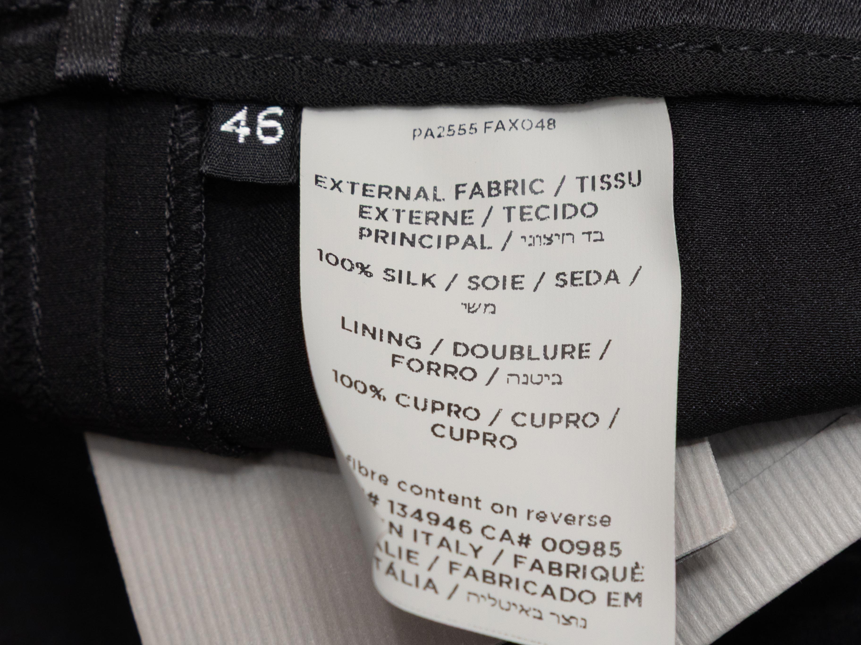 Nero Pantaloni neri a pieghe in seta Tom Ford Taglia IT 46 in vendita