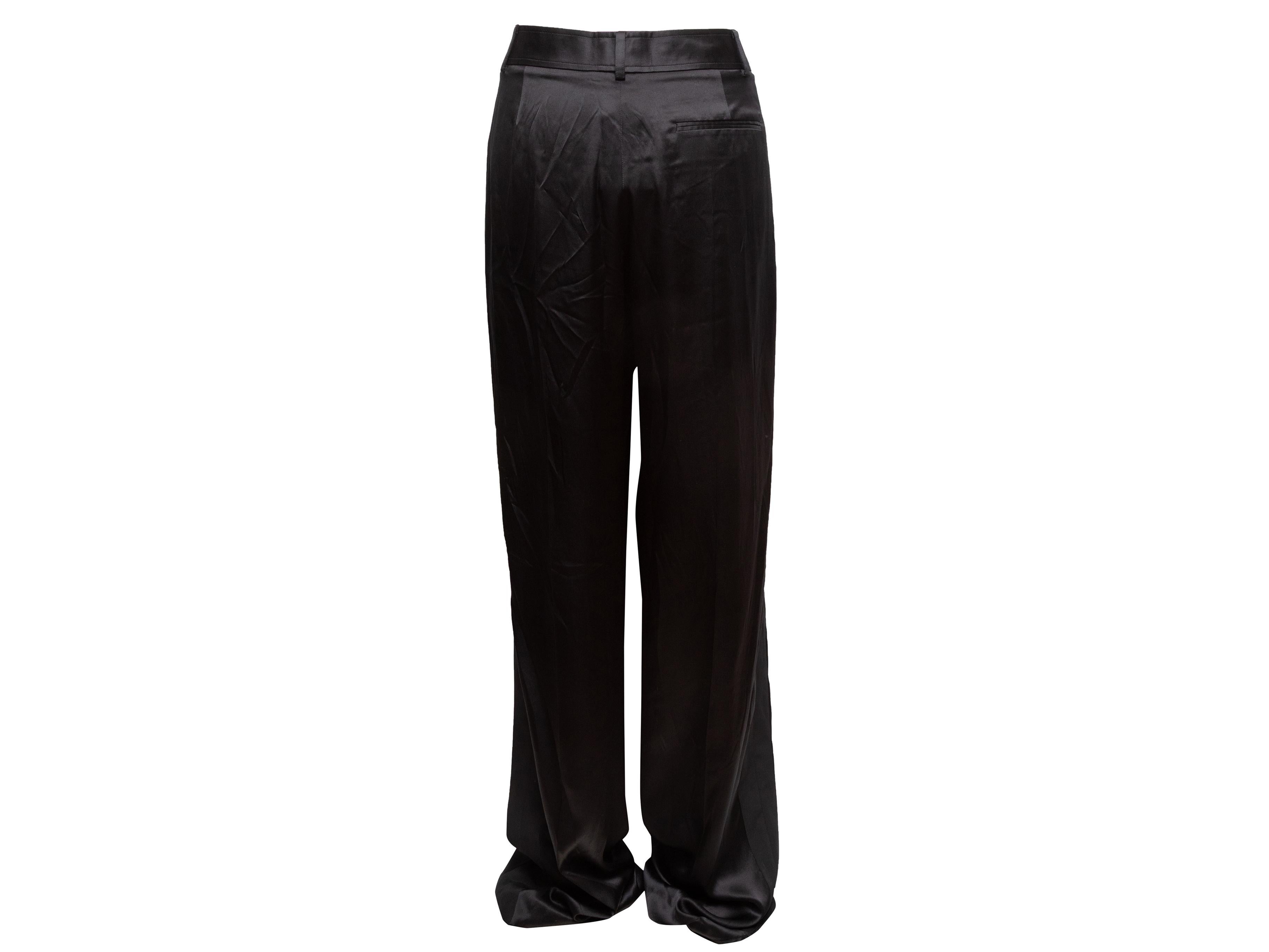 Donna Pantaloni neri a pieghe in seta Tom Ford Taglia IT 46 in vendita
