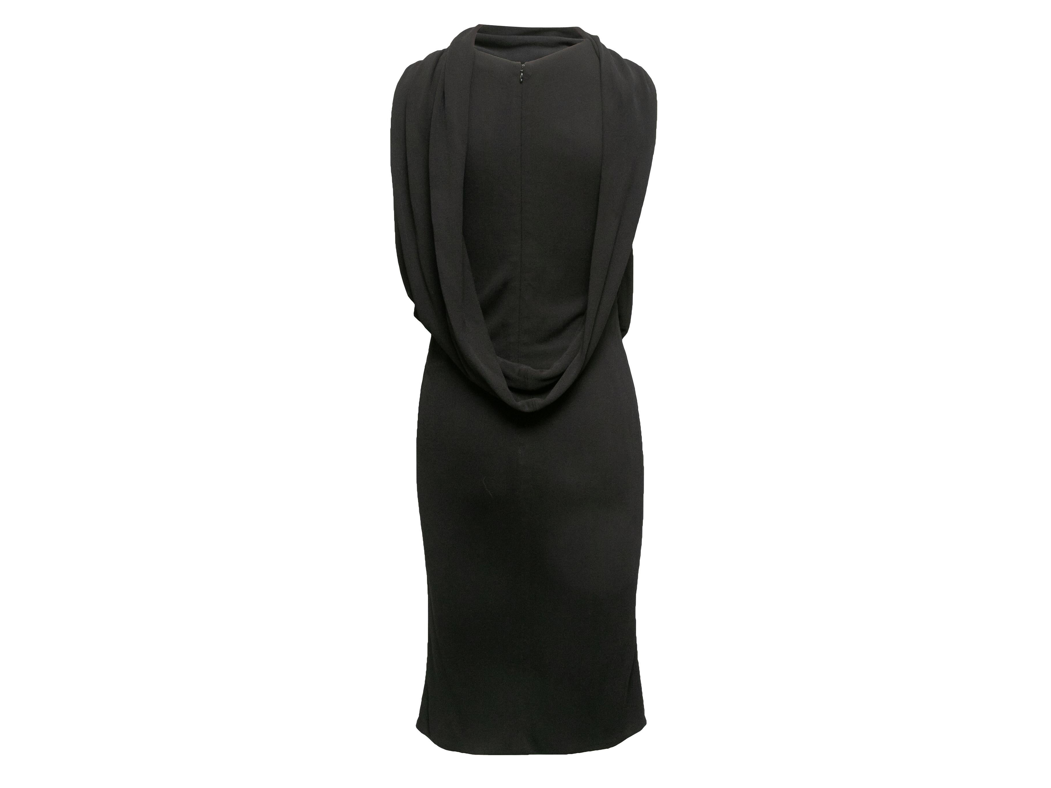 Black Tom Ford Silk Sleeveless Dress Size IT 42 In Good Condition For Sale In New York, NY