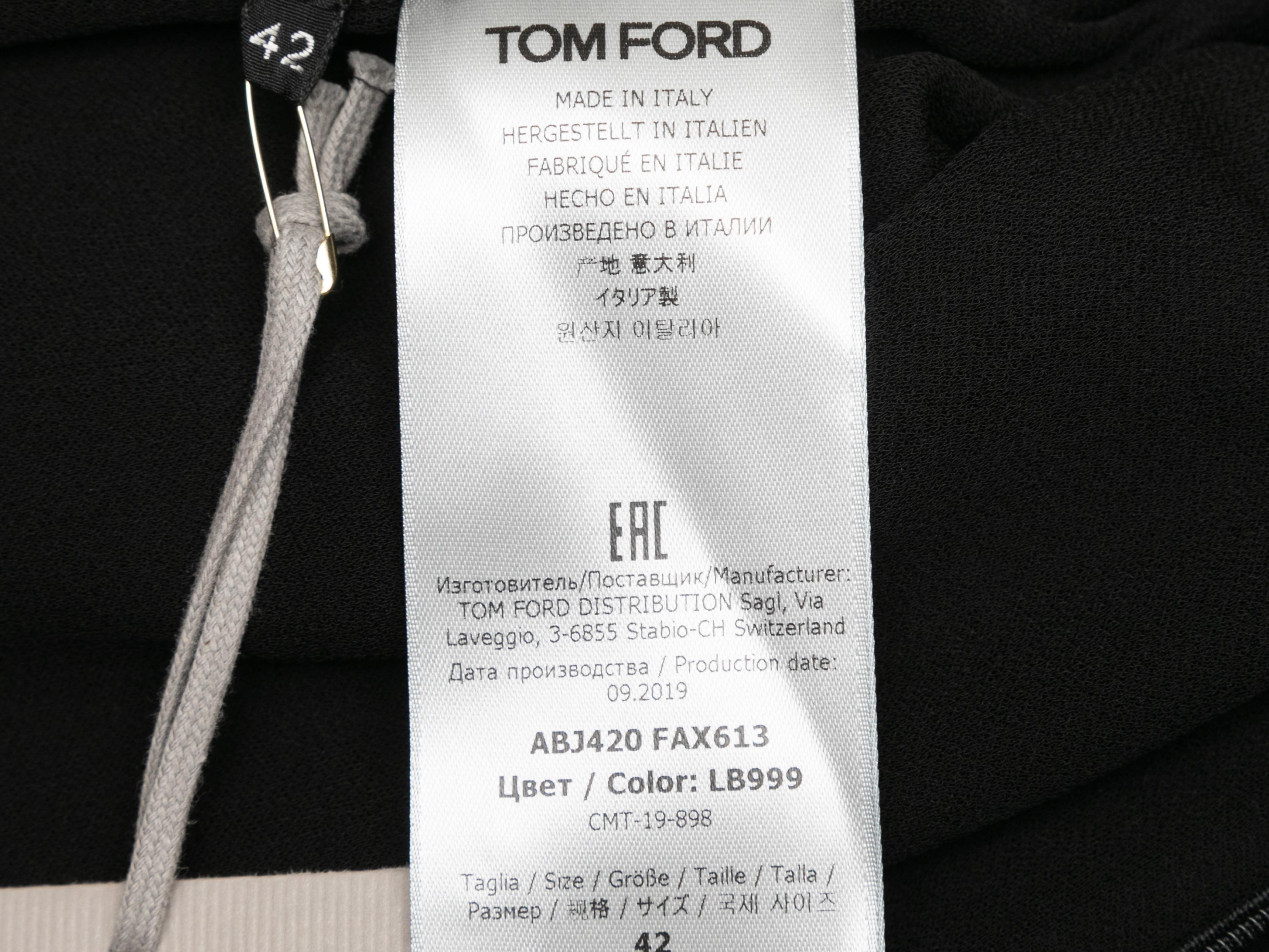 Women's Black Tom Ford Silk Sleeveless Dress Size IT 42 For Sale