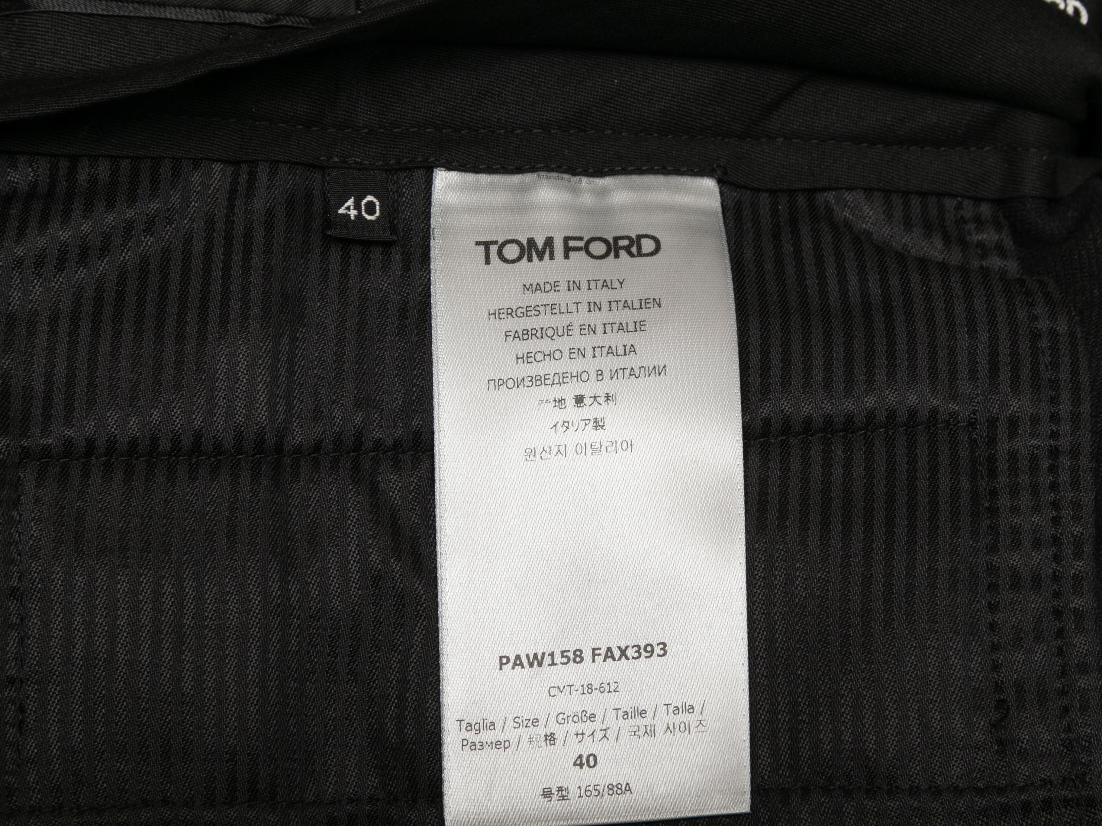 Women's Black Tom Ford Velvet Bootcut Pants Size IT 40 For Sale