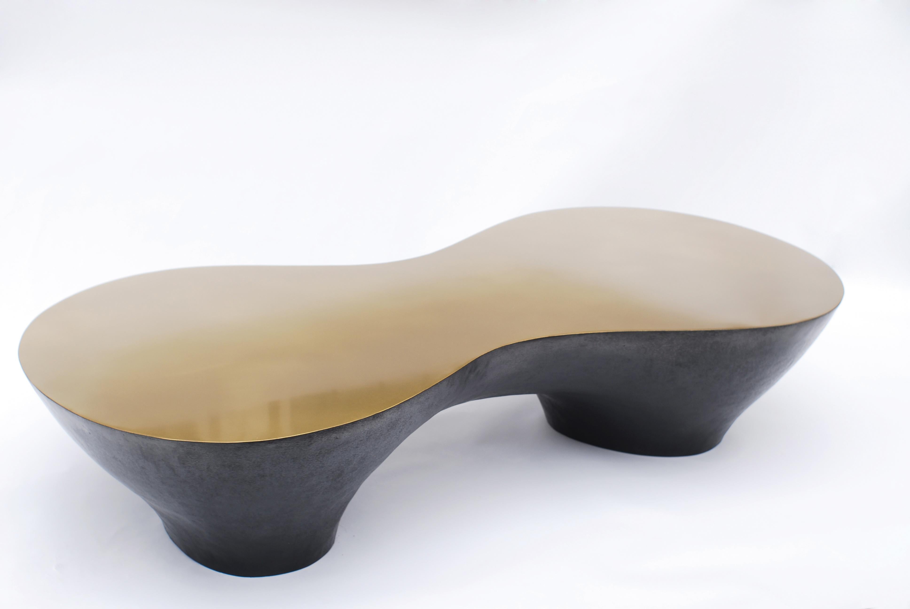 Modern Black Tombos Coffee Table, Signed by Stefan Leo For Sale