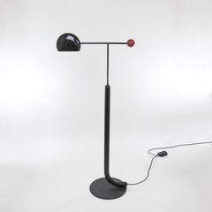 Black Tomo Floor Lamp by Toshiyuki Kita for Luci, 1980s