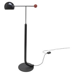 Black Tomo Floor Lamp by Toshiyuki Kita for Luci, 1980s