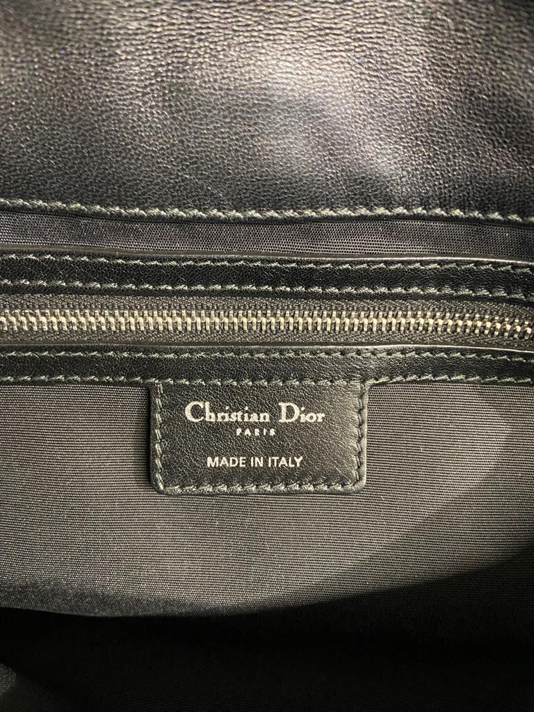 Black topstitched leather bag Miss Dior Christian Dior Numbered  5