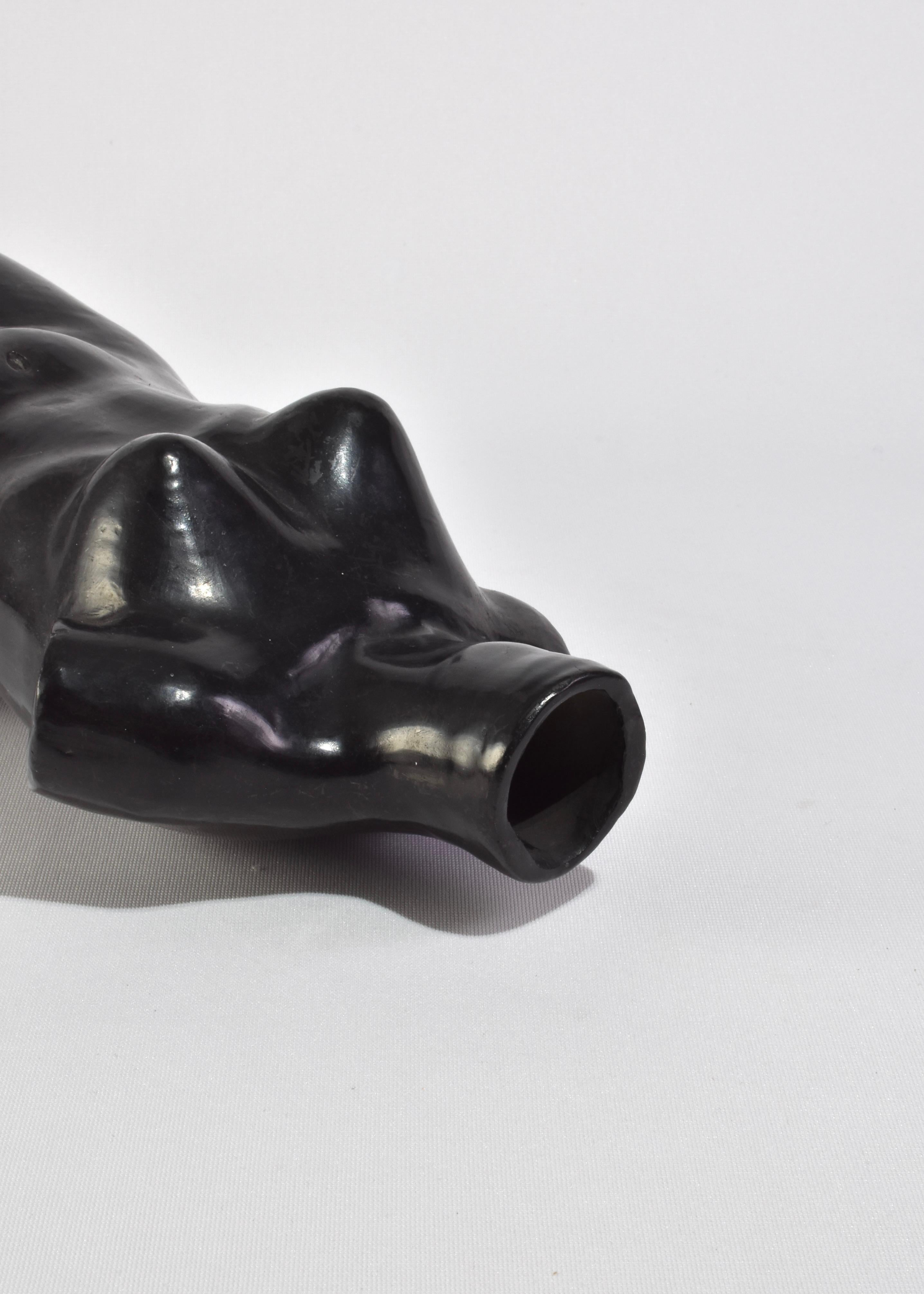 Black Torso Vase In Good Condition In Richmond, VA