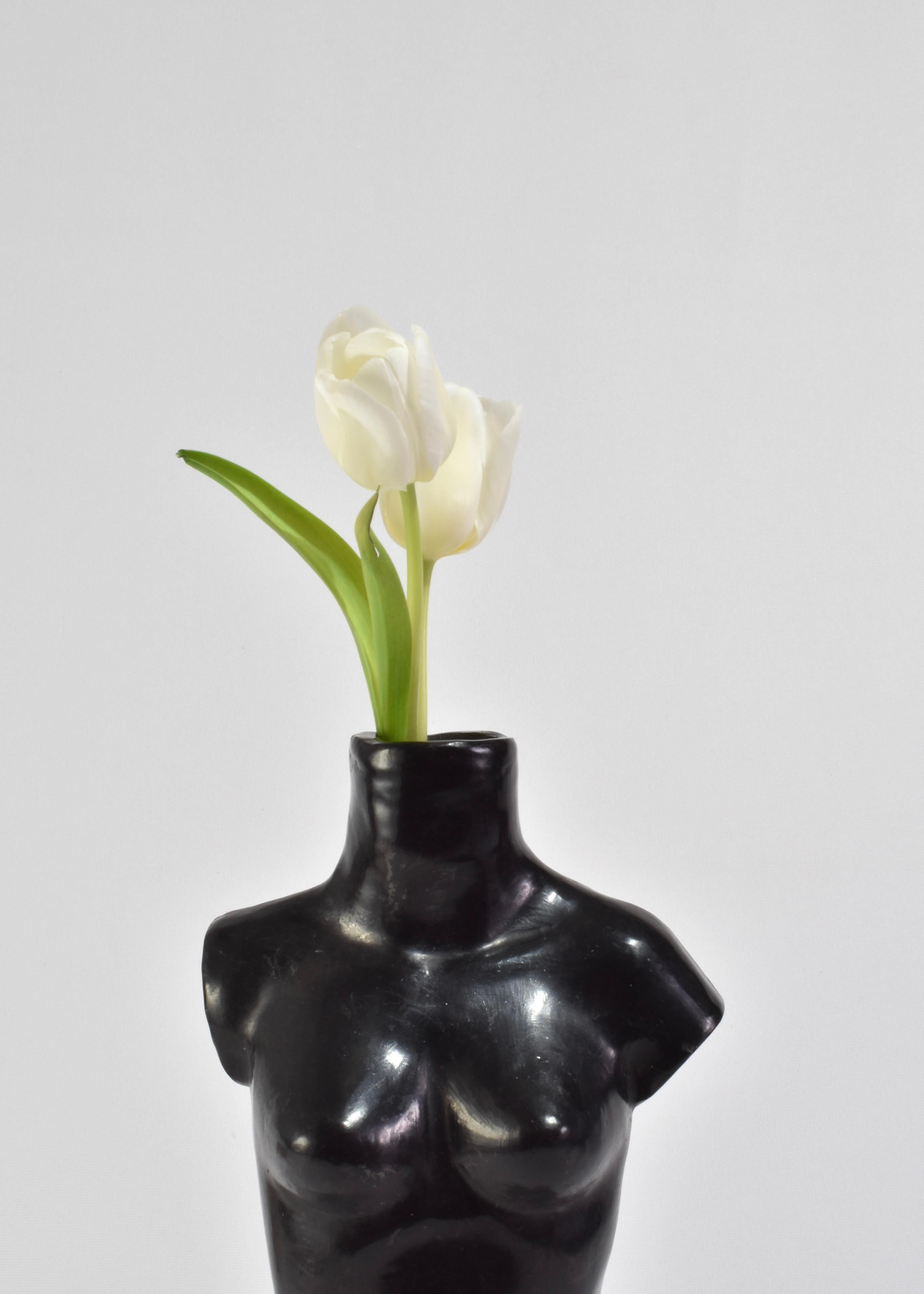 Clay Black Torso Vase