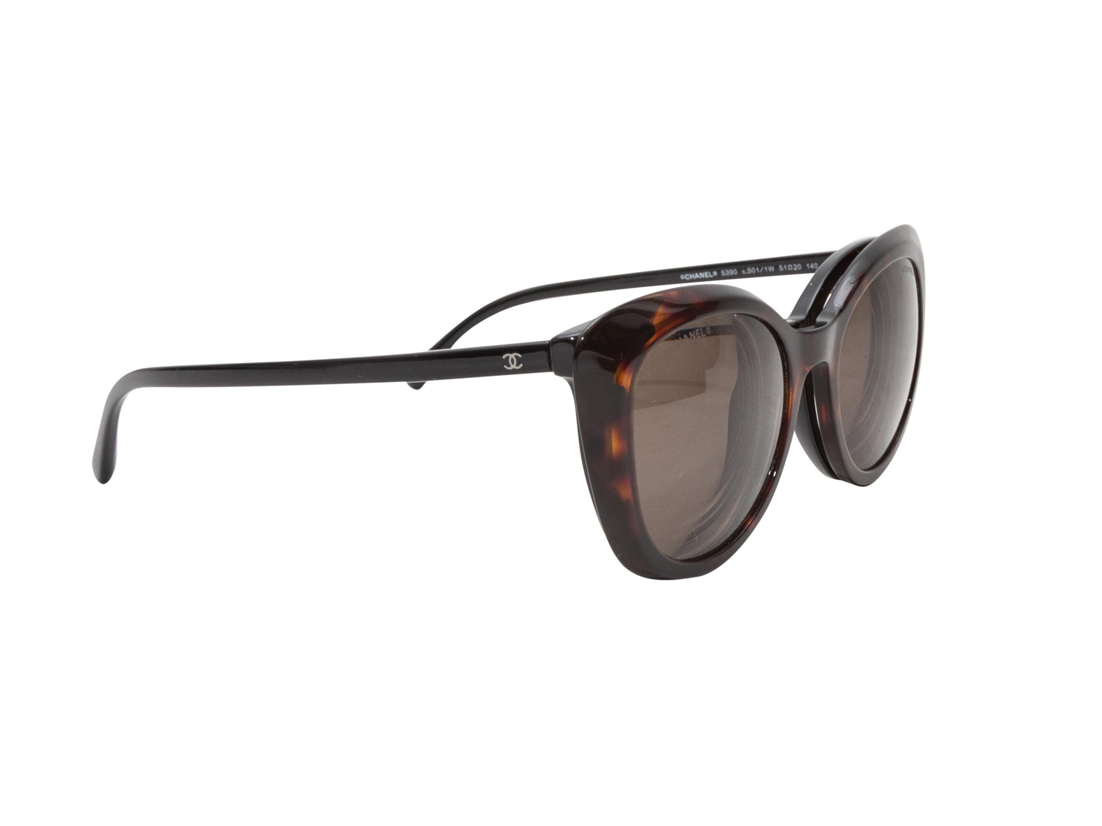 Black & Tortoiseshell Chanel Interchangeable Magnetic Sunglasses en vente 3