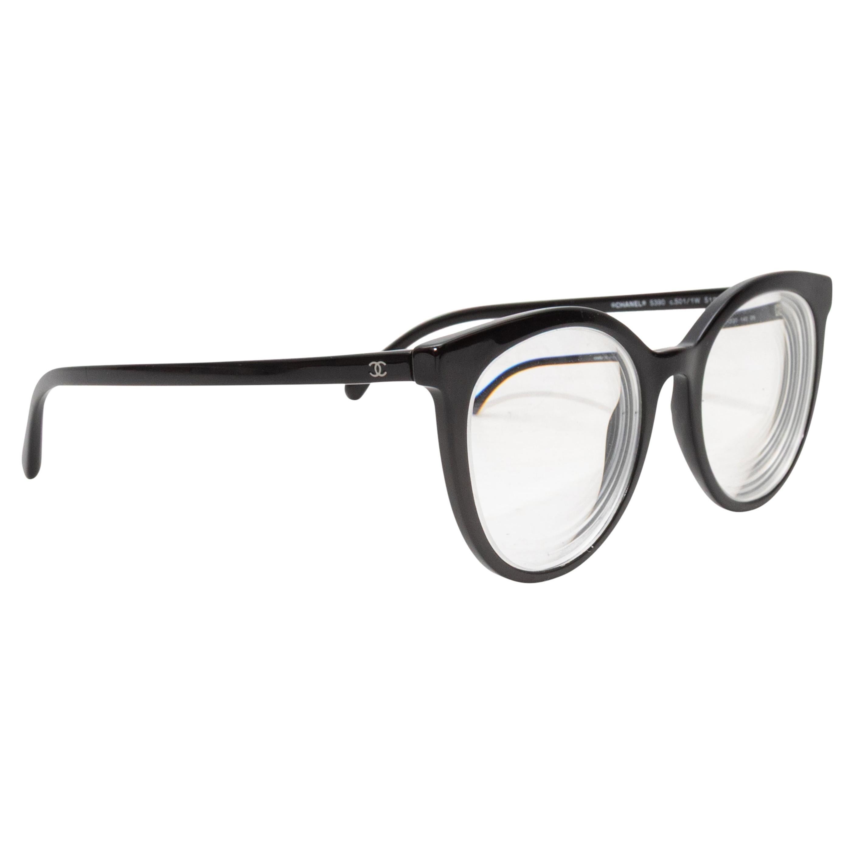 Black & Tortoiseshell Chanel Interchangeable Magnetic Sunglasses en vente