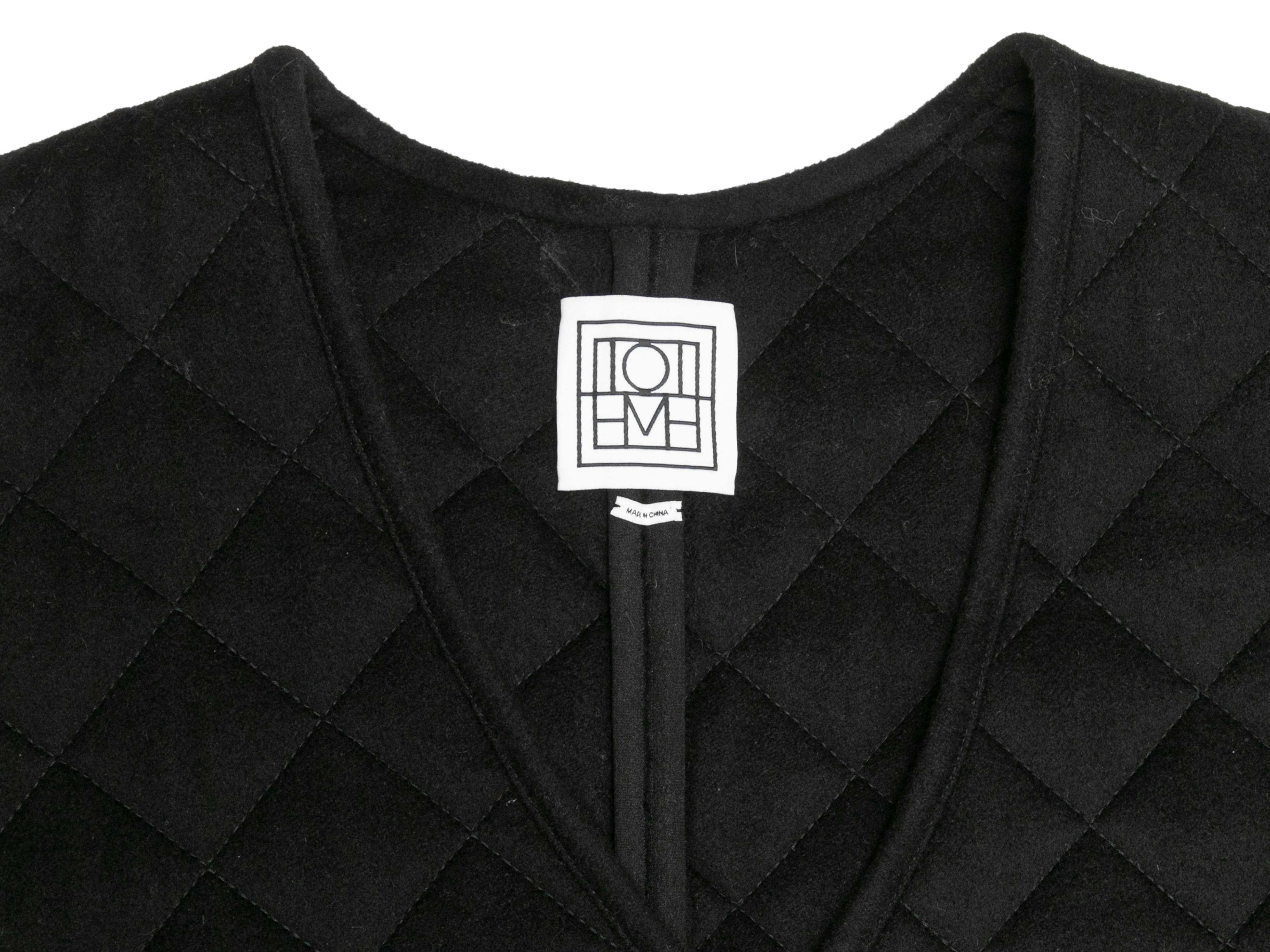 Black Toteme Quilted Wool Oversized Vest Size US XXS 3