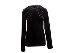 Black Toteme Velvet Long Sleeve Top