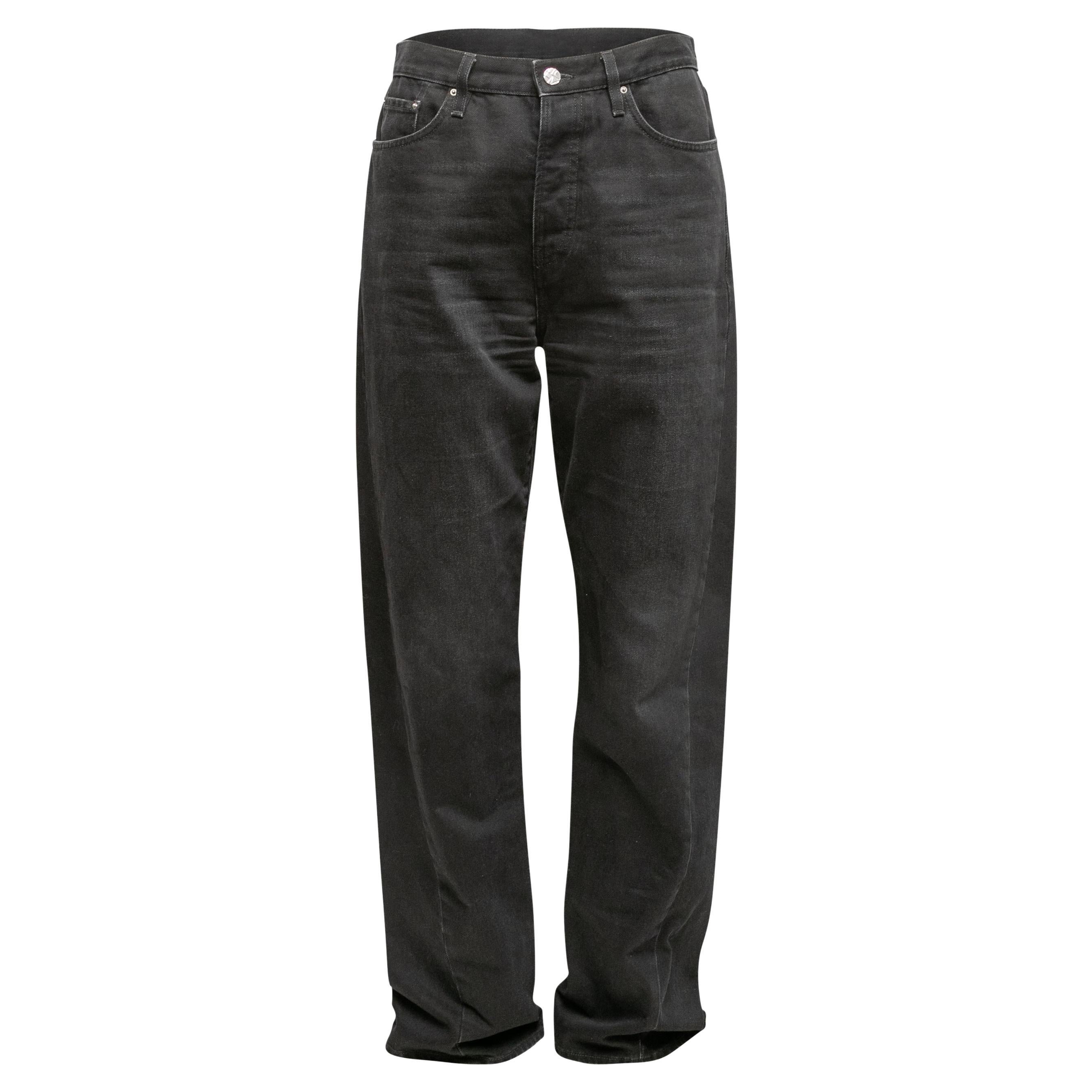 Black Toteme Wide-Leg Jeans Size US 29 For Sale