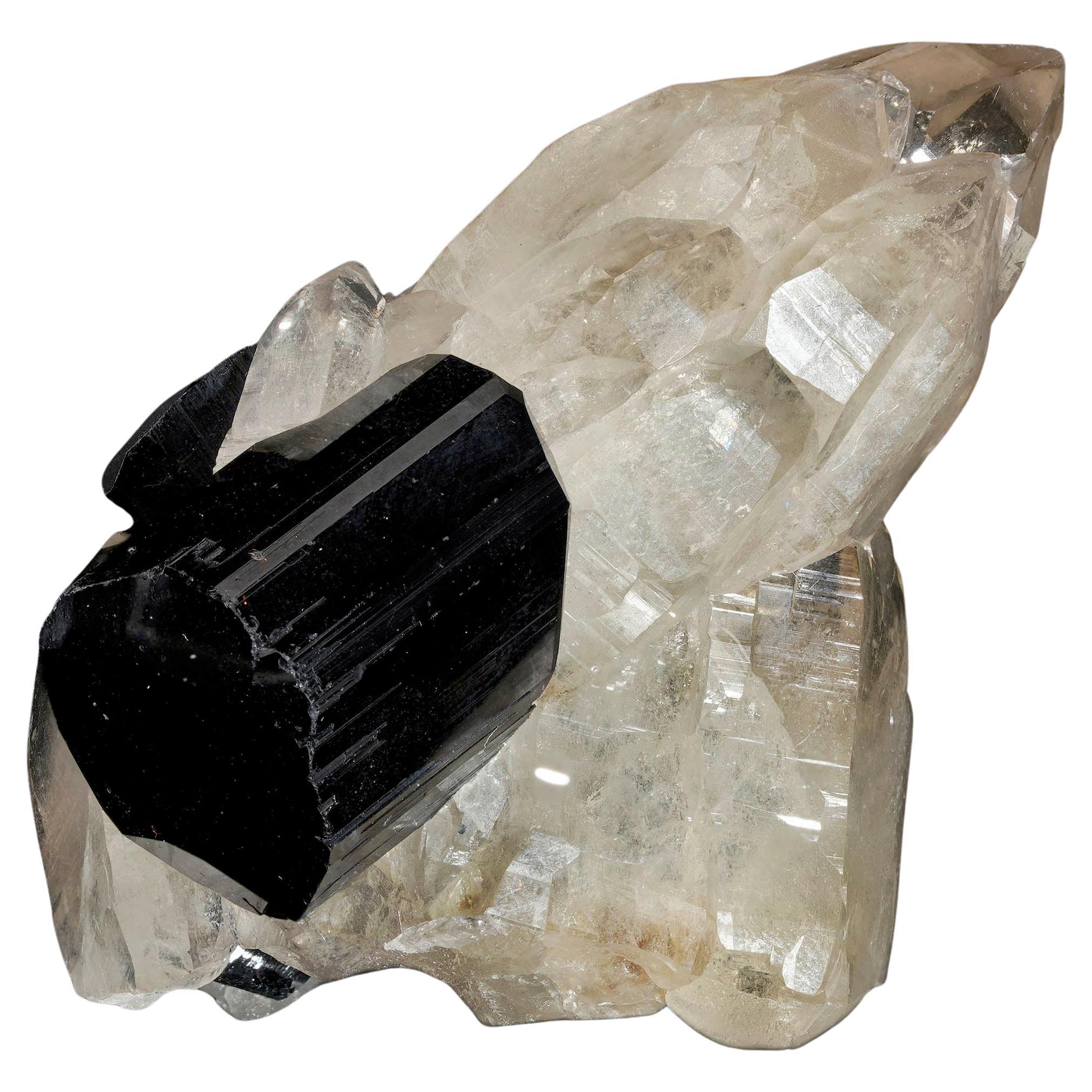Turmalina negra en cuarzo ahumado - 135g