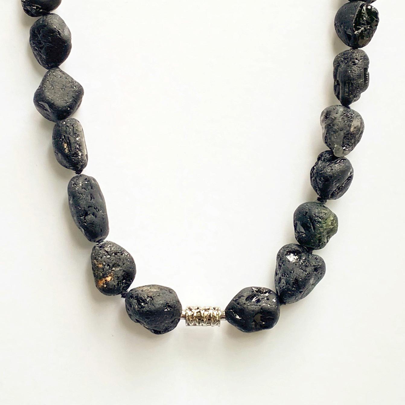 black tourmaline crystal necklace