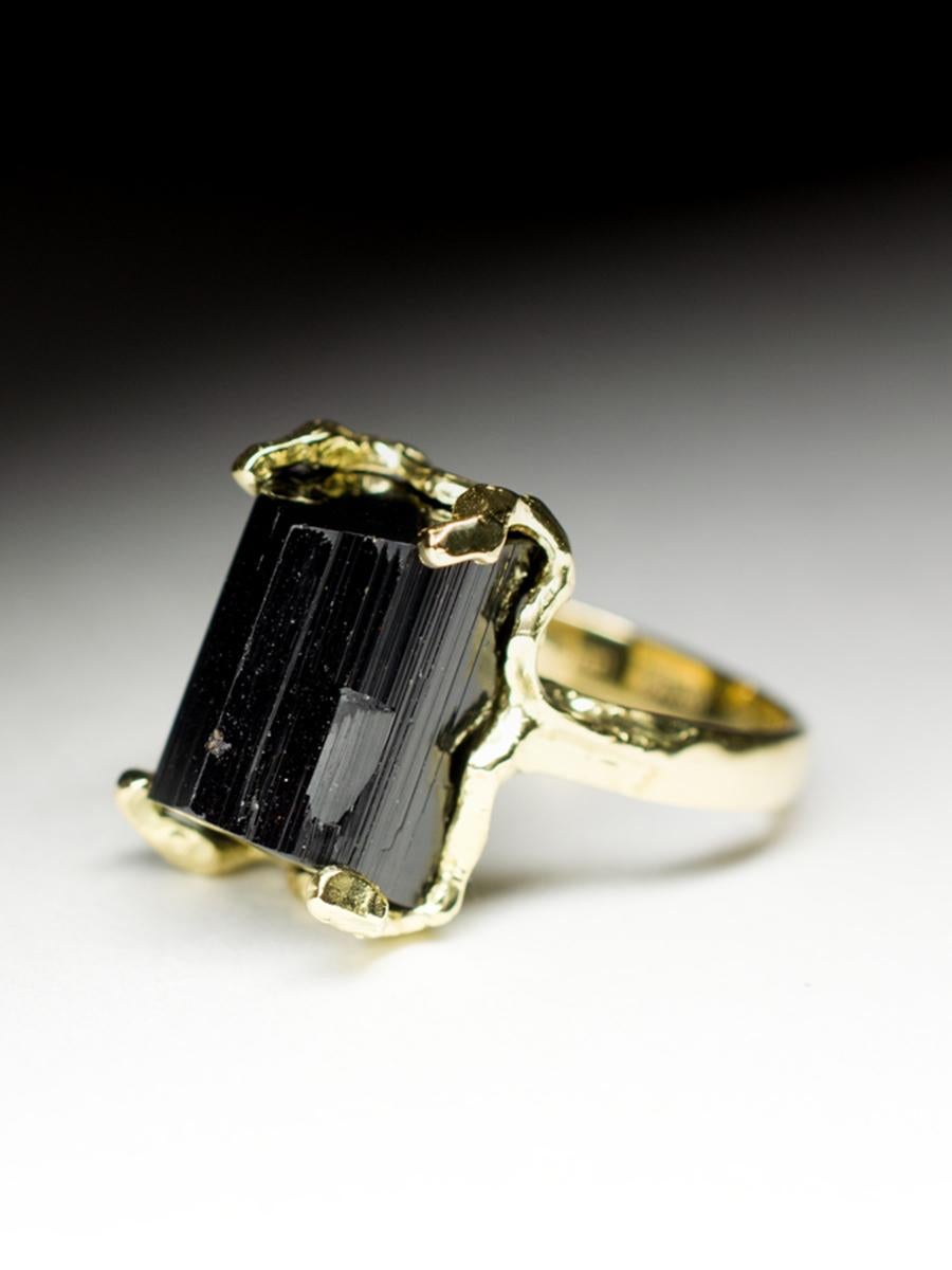 schorl tourmaline ring