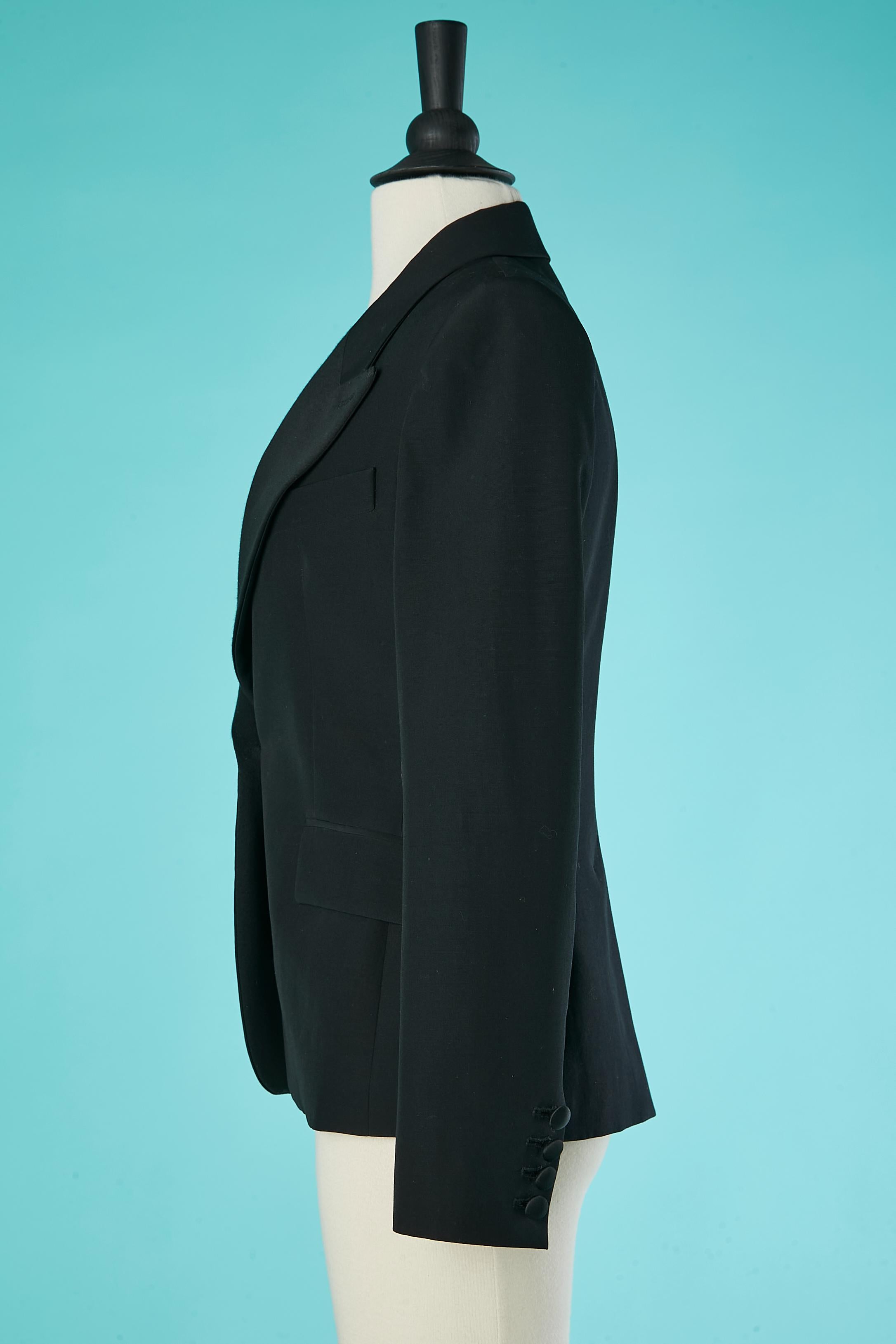 Women's Black toxedo jacket Yves Saint Laurent Rive Gauche  For Sale