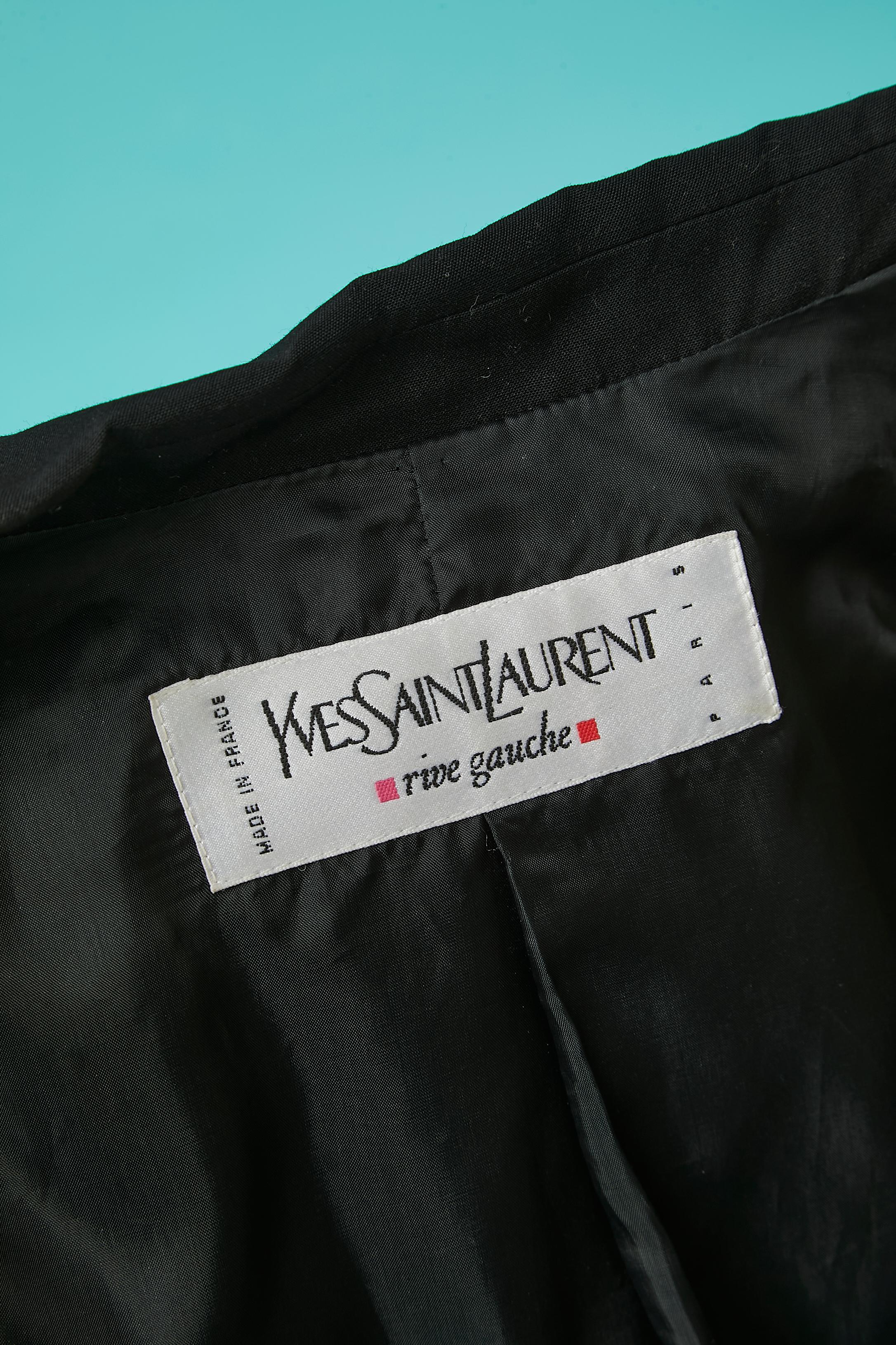 Black toxedo jacket Yves Saint Laurent Rive Gauche  For Sale 2