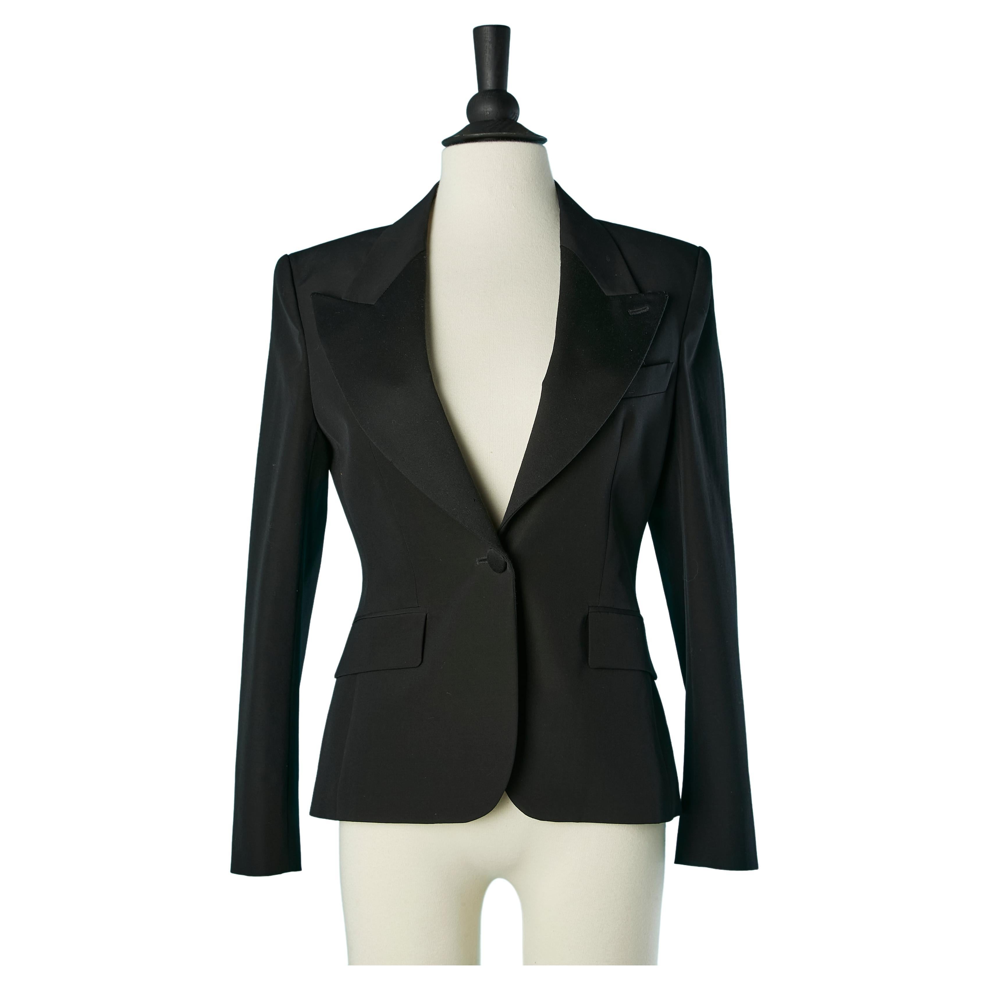 Black toxedo jacket Yves Saint Laurent Rive Gauche  For Sale