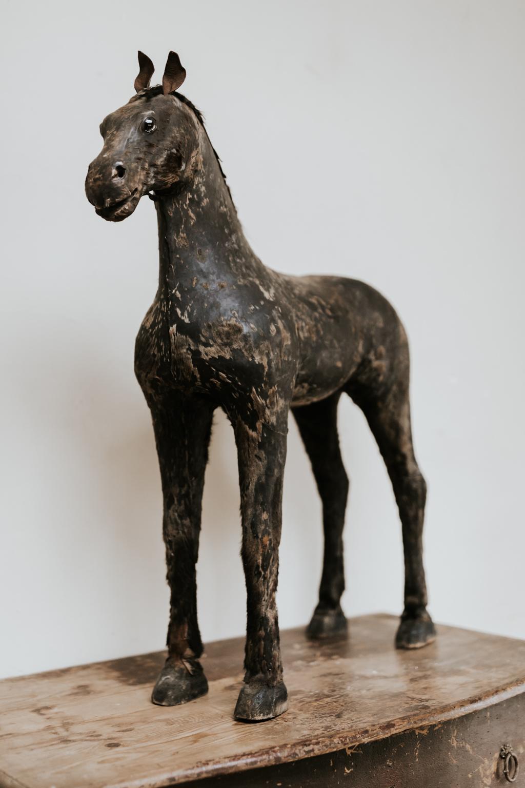 French Black Toy Horse