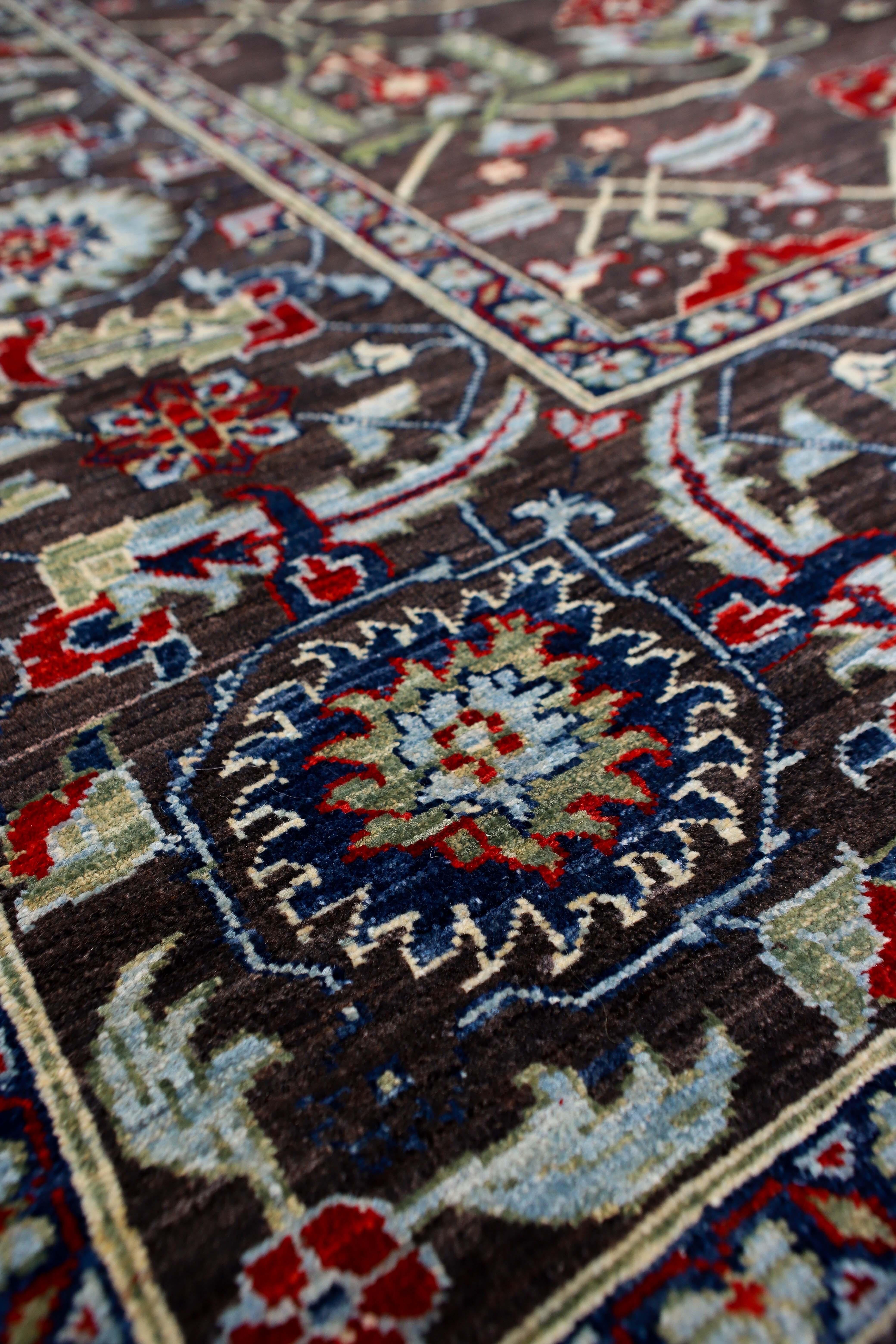 20th Century Black Transitional Afghan Rug For Sale