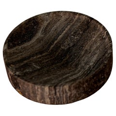 Contemporary Natural Black Travertine Big Poche by Henry Wilson