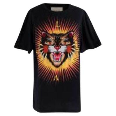Black Treated Angry Cat T-shirt For Sale