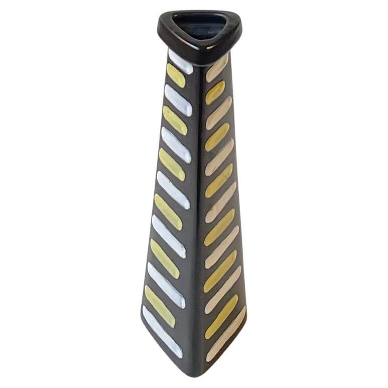 Schwarze Trio-Keramikvase von Hjördis Oldfors für Upsala Ekeby, 1950er Jahre im Angebot