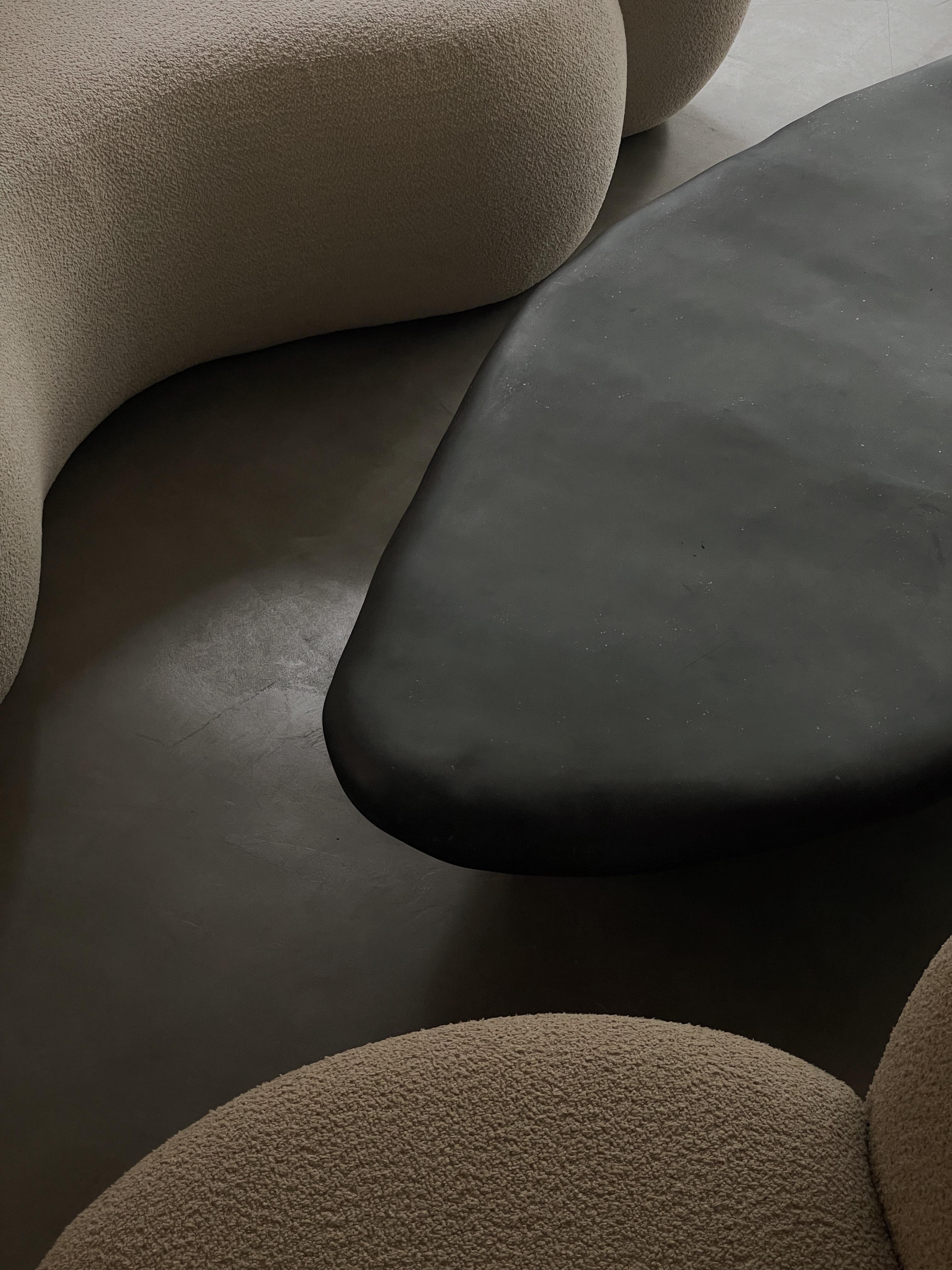 Fiberglass Black Tripod Coffee Table by Karstudio